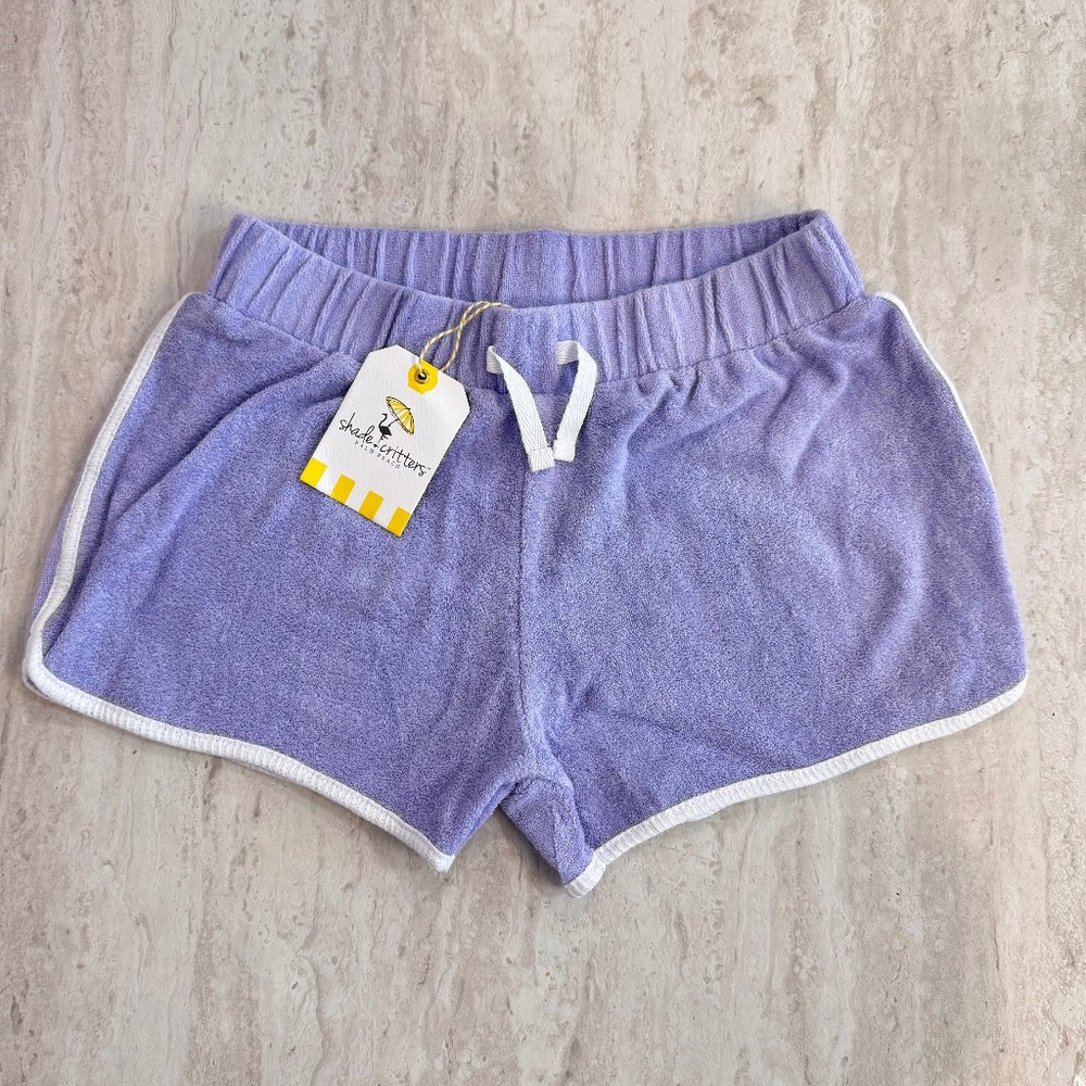 Shade‎ Critters Palm Beach Youth Purple Terry Short Small(6) NWT